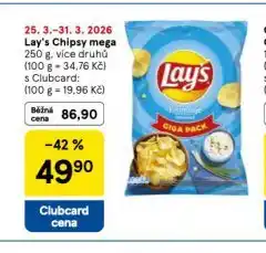 Tesco Lay´s chipsy mega nabídka