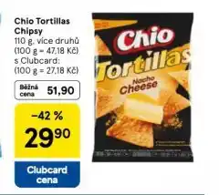 Tesco Chio tortillas chipsy nabídka