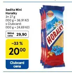 Tesco Sedita mini horalky nabídka