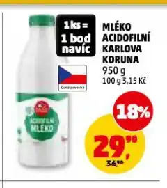Penny Market Acidofilní mléko nabídka