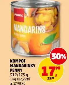 Penny Market Kompot mandarinky nabídka