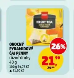 Penny Market Ovocný pyramidový čaj nabídka