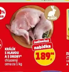 Penny Market Králík s hlavou a s droby nabídka