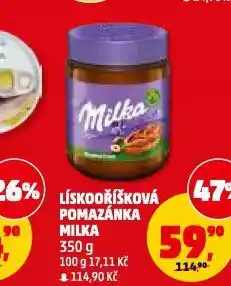 Penny Market Milka lískooříšková pomazánka nabídka