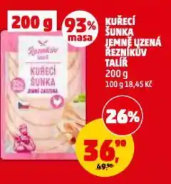 Penny Market Kuřecí šunka jemně uzená nabídka