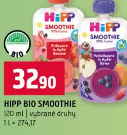 Terno Hipp bio smoothie nabídka