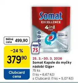 Tesco Somat Kapsle do myčky nádobí Giga+ nabídka