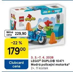 Tesco LEGO DUPLO 10471 Modrá policejní motorka nabídka