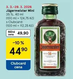 Tesco Jägermeister Mini nabídka