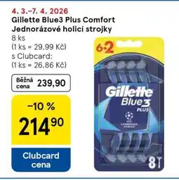 Tesco Gillette Blue3 Plus Comfort Jednorázové holicí strojky nabídka