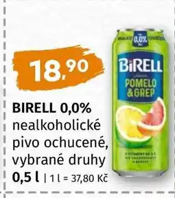 Terno BIRELL 0,0% nealkoholické pivo ochucené, vybrané druhy nabídka