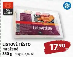 Terno LISTOVÉ TĚSTO mražené nabídka