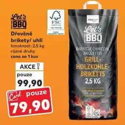Kaufland Let's BBQ Dřevěné brikety/uhlí nabídka