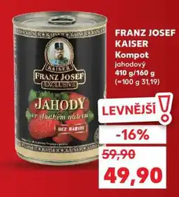 Kaufland FRANZ JOSEF KAISER Kompot jahodový nabídka