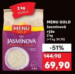 Kaufland MENU GOLD Jasmínová rýže 2 kg nabídka