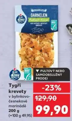 Kaufland Tygří krevety v bylinkovo-česnekové marinádě nabídka