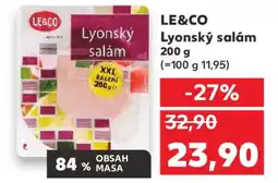 Kaufland LE&CO Lyonský salám 200 g nabídka