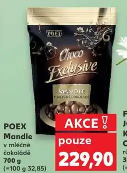 Kaufland POEX Mandle v mléčné čokoládě nabídka