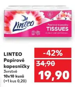 Kaufland LINTEO Papírové kapesníčky nabídka