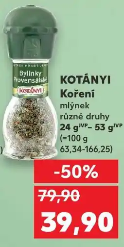 Kaufland Kotányi Koření mlýnek nabídka