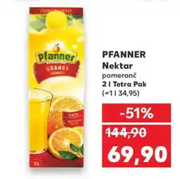 Kaufland PFANNER Nektar pomeranč nabídka