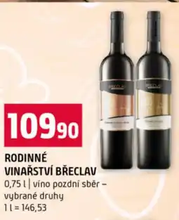 Terno Rodinné Vinařství břeclav nabídka