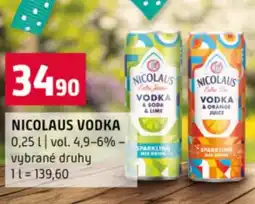 Terno Nicolaus Vodka nabídka
