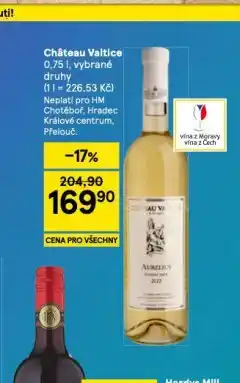 Tesco Chateau valtice nabídka