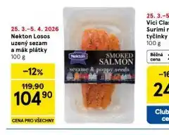 Tesco Nekton losos uzený sezam a mák plátky nabídka