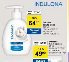 Tesco Indulona tekuté mýdlo nabídka