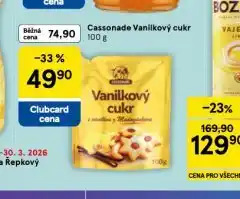 Tesco Cassonade vanilkový cukr nabídka