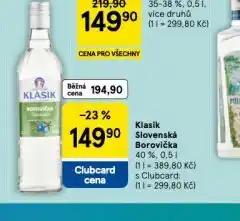 Tesco Klasik slovenská borovička nabídka