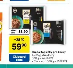 Tesco Sheba kapsičky pro kočky nabídka
