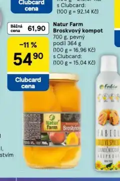 Tesco Broskvový kompot nabídka