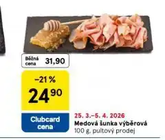 Tesco Medová šunka výběrová nabídka