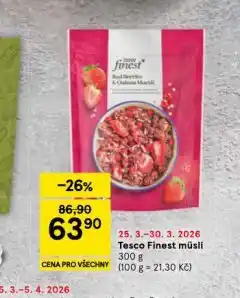 Tesco Tesco finest müsli nabídka