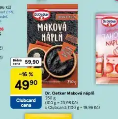 Tesco Dr. oetker maková náplň nabídka