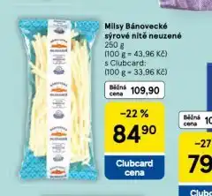 Tesco Milsy bánovecké sýrové nitě neuzené nabídka