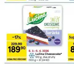 Tesco Lučina cheesecake nabídka