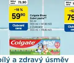 Tesco Colgate bluey zubní pasta nabídka