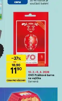 Tesco Ovo prášková barva na vajíčka nabídka
