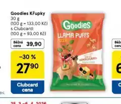Tesco Goodies křupky nabídka