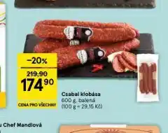 Tesco Csabai klobása nabídka