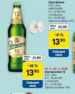 Tesco Pivo staropramen 12 nabídka