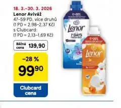 Tesco Lenor aviváž nabídka