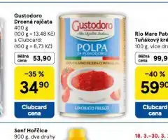 Tesco Gustodoro drcená rajčata nabídka