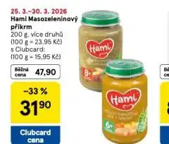 Tesco Hami masozeleninový příkrm nabídka