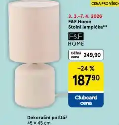 Tesco Stolní lampička nabídka