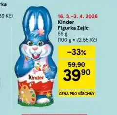 Tesco Kinder figurka zajíc nabídka