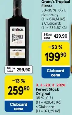 Tesco Fernet stock original nabídka